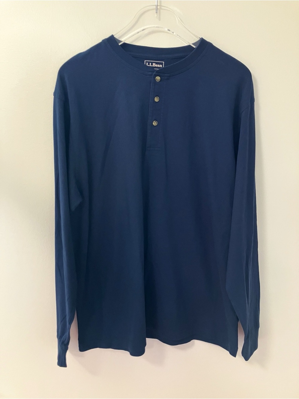 L.L. Bean | Blue Carefree Henley Tee L Basic Casual Fall Gorpcore Outdoors
